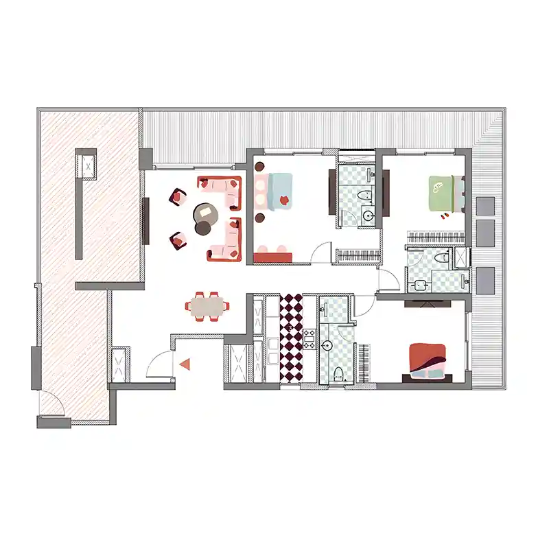 3 bhk flats max estate 361