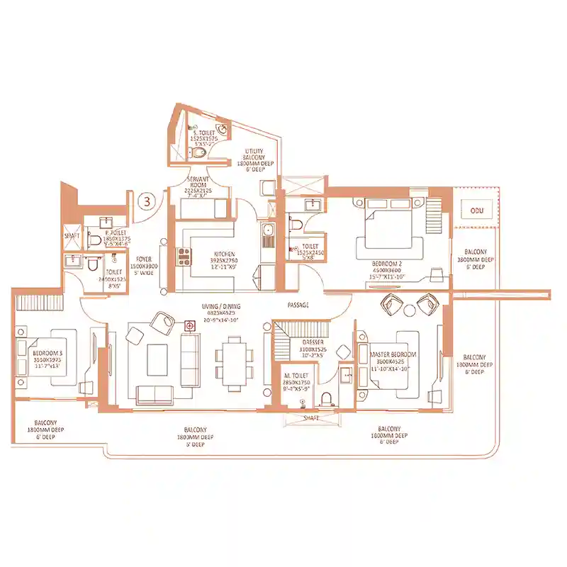 4 bhk apartments shapoorji dualis